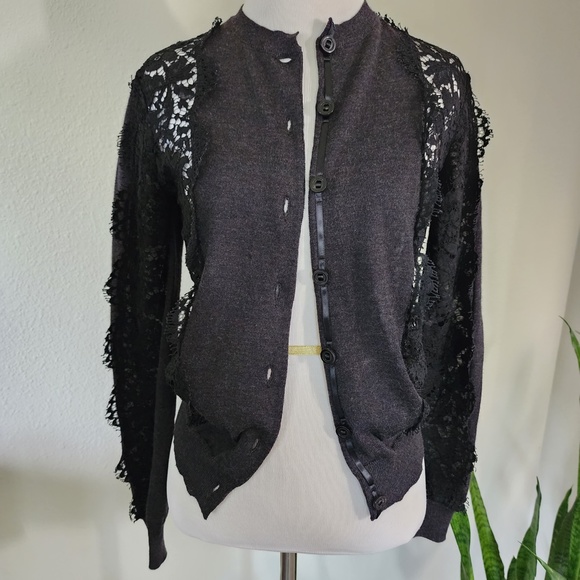 RARE Lanvin Wool Button Up Cardigan "Les 10 Ans" Commemorative Label Size XS - Picture 1 of 9